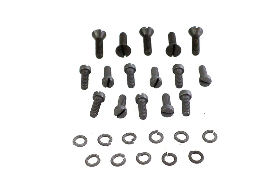 HARLEY Transmission Top and Side Cover Screw Kit Parkerized Fits 1937-1952 WL,   1937-1973 G,