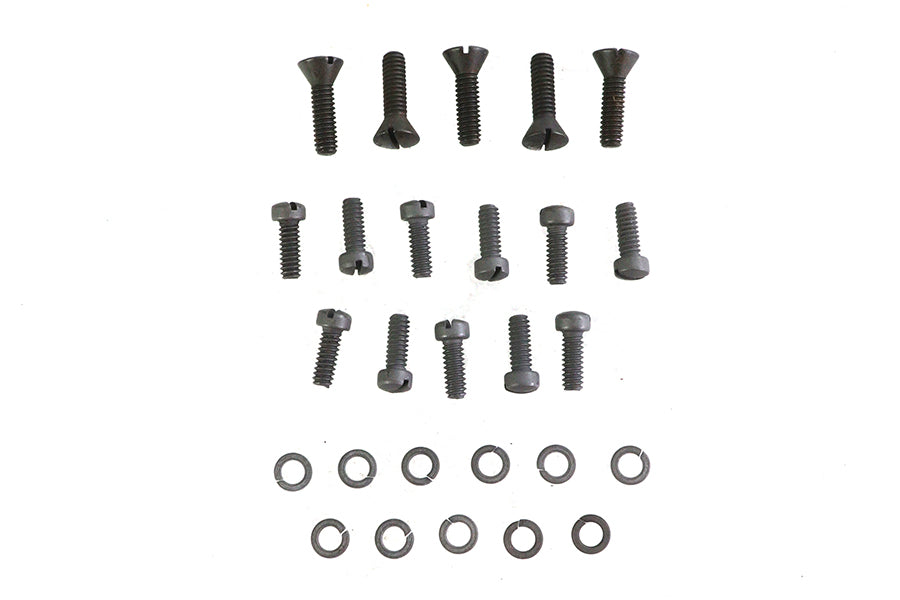 HARLEY Transmission Top and Side Cover Screw Kit Parkerized Fits 1937-1952 WL,   1937-1973 G,