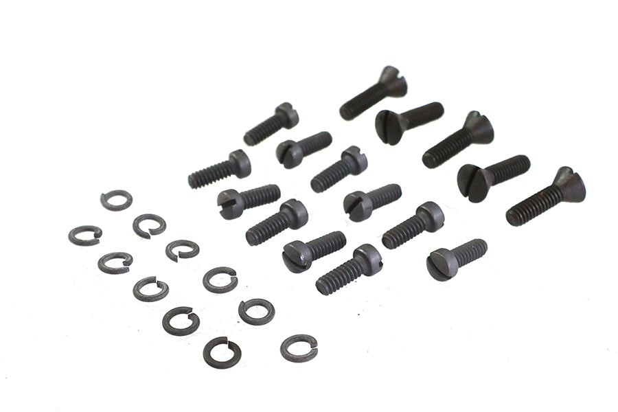 HARLEY Transmission Top and Side Cover Screw Kit Parkerized Fits 1937-1952 WL,   1937-1973 G,