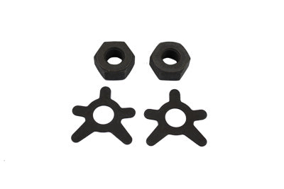 HARLEY Brake Shaft Nut and Lock Kit Parkerized Fits 1938-1948 UL,   1936-1940 EL,   1941-1957 FL,