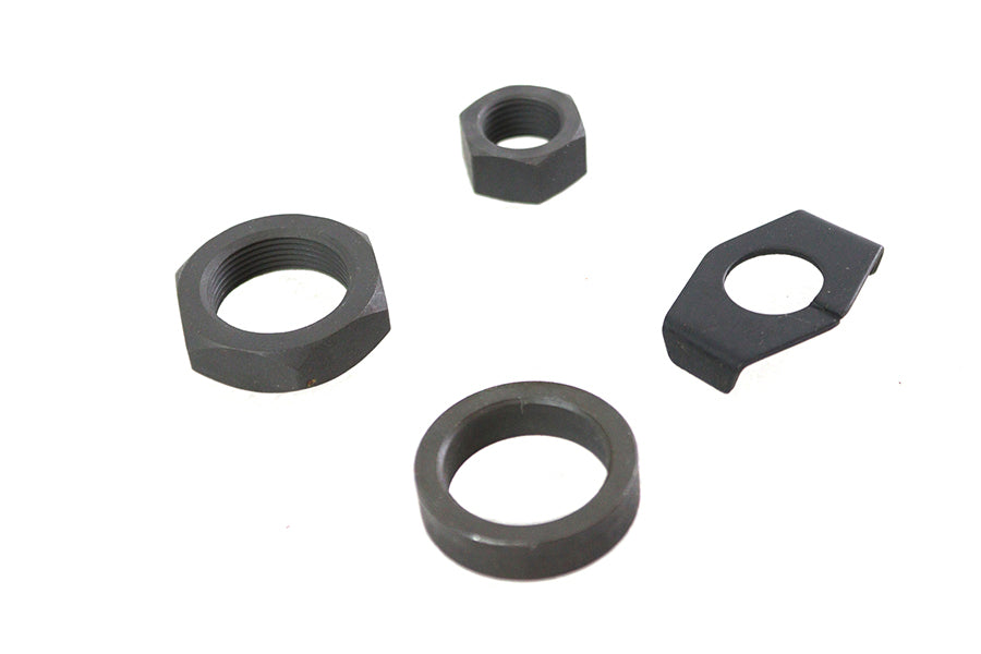 HARLEY Parkerized Rear Axle Nut and Lock Kit Fits 1936-1940 EL,   1941-1972 FL,   1971-1972 FX,   19