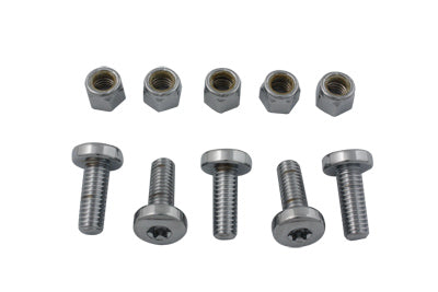 HARLEY Rear Disc Bolt and Nut Kit Chrome Fits 1992-2017 FXD,   1992-UP FXST,   1992-UP FLST,   1992-