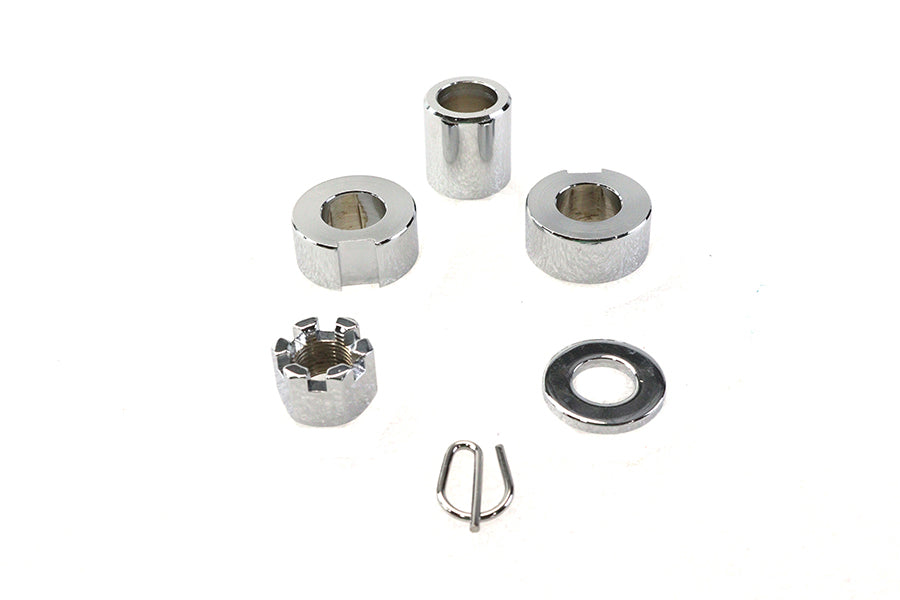 HARLEY Rear Axle Spacer Kit Chrome Fits 1987-UP FXST, Rear Fitment
