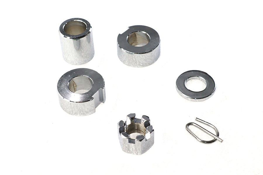 HARLEY Rear Axle Spacer Kit Chrome Fits 1987-UP FXST, Rear Fitment