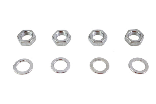 HARLEY Rocker Arm Shaft Chrome End Nut Kit Fits 1936-1940 EL,   1941-1947 FL,