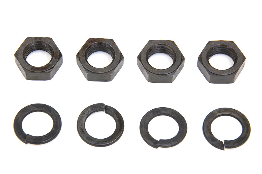 HARLEY Rocker Arm Shaft Parkerized End Nut Kit Fits 1936-1940 EL,   1941-1947 FL,