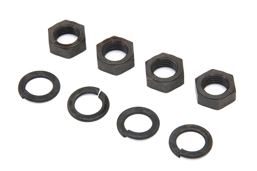 HARLEY Rocker Arm Shaft Parkerized End Nut Kit Fits 1936-1940 EL,   1941-1947 FL,
