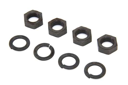 HARLEY Rocker Arm Shaft Parkerized End Nut Kit Fits 1936-1940 EL,   1941-1947 FL,