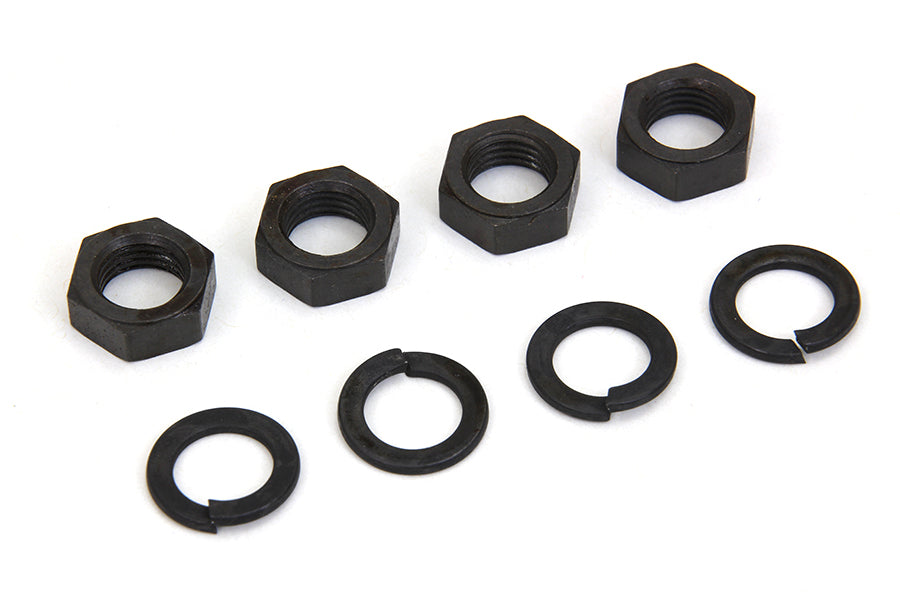 HARLEY Rocker Arm Shaft Parkerized End Nut Kit Fits 1936-1940 EL,   1941-1947 FL,