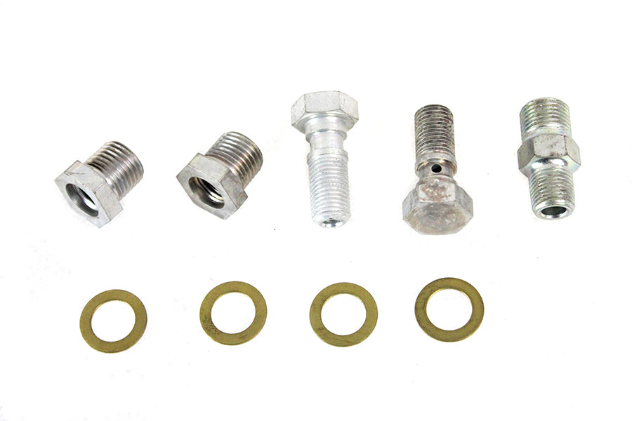 HARLEY Oil Line Fitting Kit Cadmium Fits 1936-1940 EL,   1941-1941 FL,