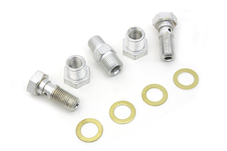 HARLEY Oil Line Fitting Kit Cadmium Fits 1936-1940 EL,   1941-1941 FL,