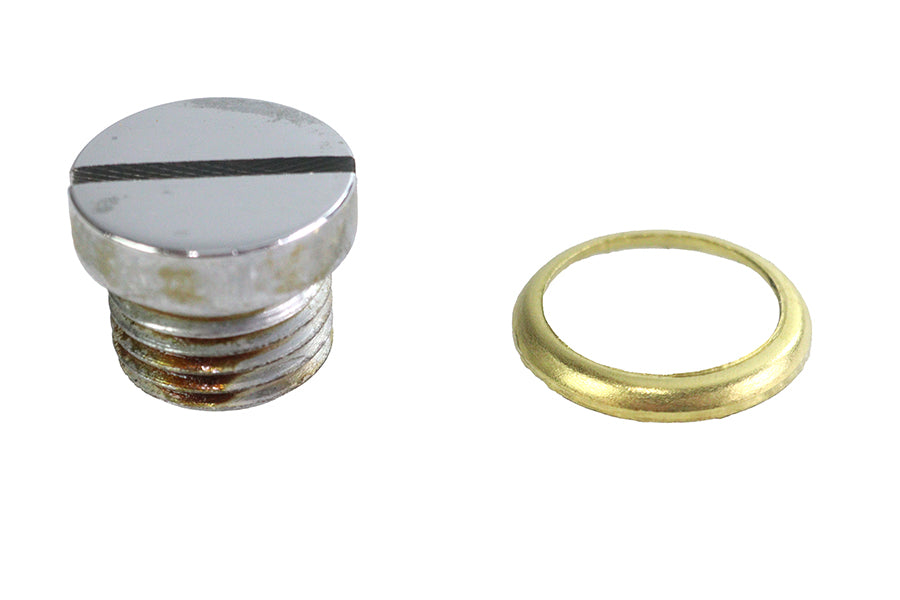 HARLEY Oil Screen Plug Chrome Fits 1966-1969 FL,