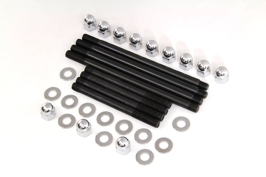 HARLEY Chrome Engine Case Acorn Bolt Kit Fits 1996-1999 FXST,   1996-1999 FLST,   1996-1999 FLT,   1