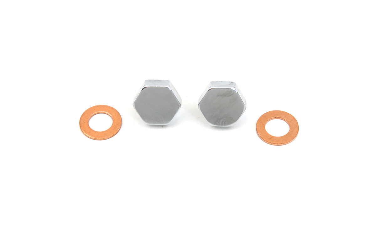 HARLEY Chrome Fork Slider Drain Screws Fits 1952-1956 K,   1957-1972 XL,   1971-1972 FX,