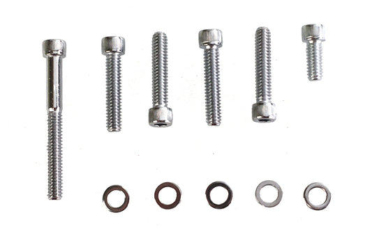 HARLEY Transmission Shifter Cover Mount Kit Chrome Fits 1998-2006 FLT,   1998-2006 FXST,   1998-2006