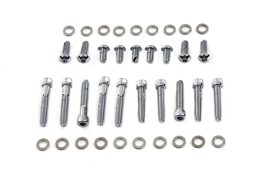 HARLEY Primary Cover Screw Kit Knurled Chrome Fits 1999-2006 FLT,