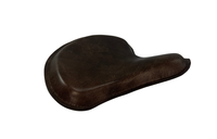 Harley Tractor Style Solo Seat Rustic Brown Genuine Leather Honda Bobber Chopper Yamaha