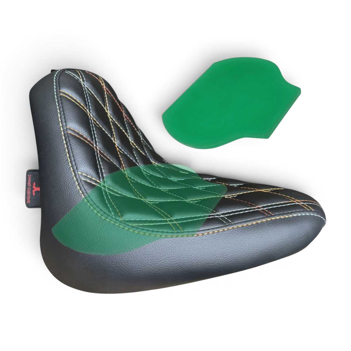Champ Customs Double Diamond GEL Seat for Yamaha V Star 650 | Premium Comfort & Style