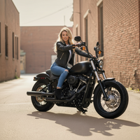 Harley Davidson Softail Street Bob FXBB/S, Standard FXST Club Style 2 UP Dual GEL Seat Pleated Stitch (2018-2026)