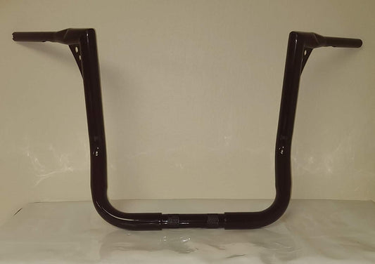 Custom Chrome HARLEY GLOSS BLACK 1 1/2" BANDITS TOURING HANDLEBAR 16" W/2 INDENTS
