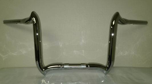 Custom Chrome HARLEY CHROME 1 1/2" CROOKS HANDLEBARS 14" W/2 INDENTS