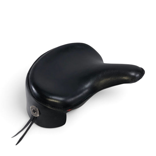 Harley Police Style Panhead Knucklehead Flathead EL WL ULH Genuine Leather Seat with Skirt