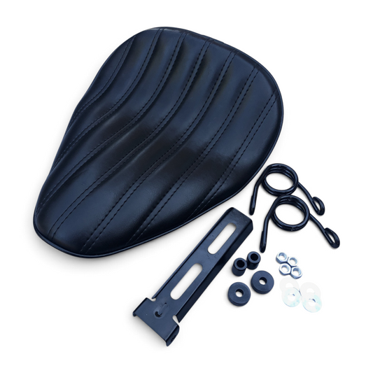 Thin High Back Seat Genuine Leather Harley Yamaha Chopper Bobber Honda Triumph