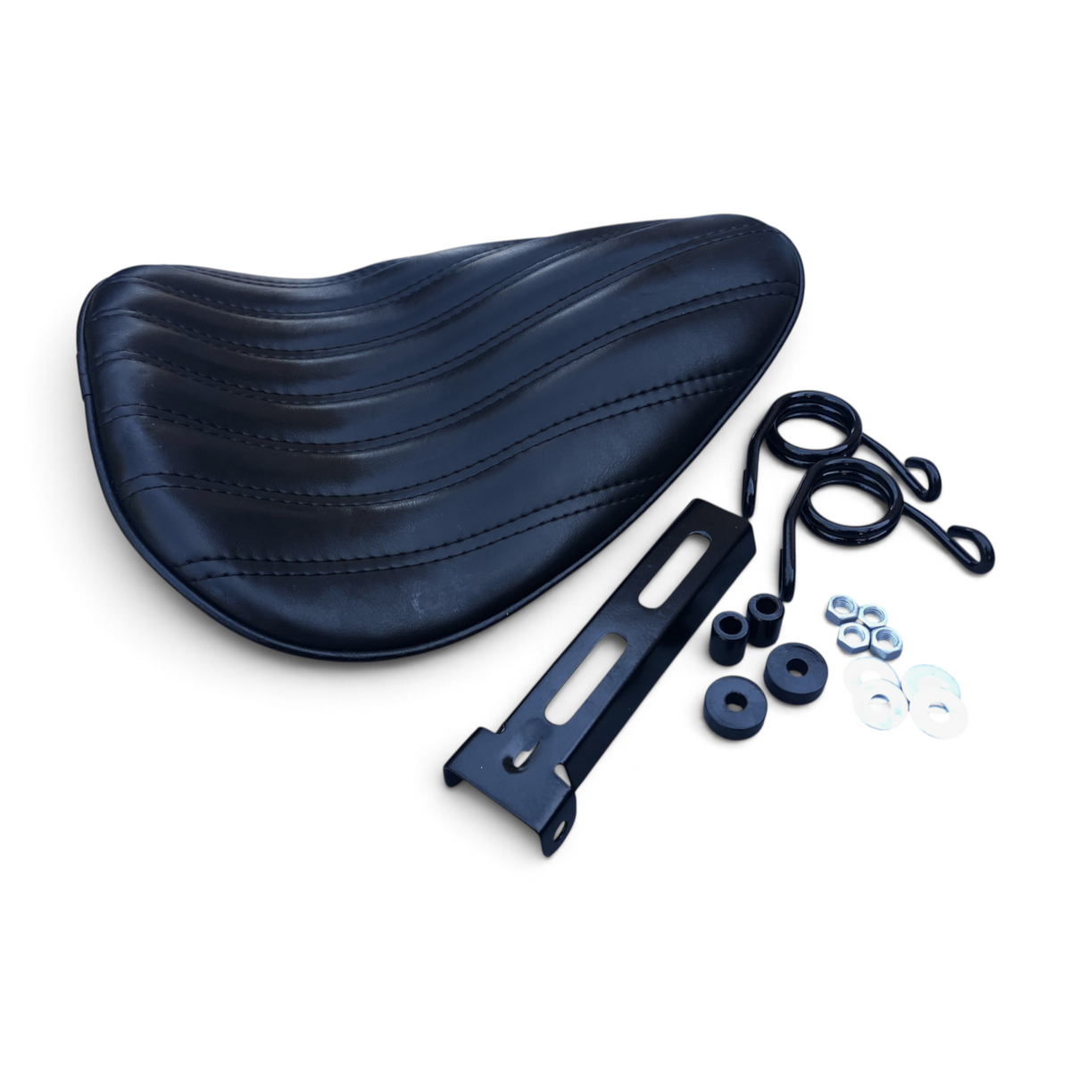 Thin High Back Seat Genuine Leather Harley Yamaha Chopper Bobber Honda Triumph