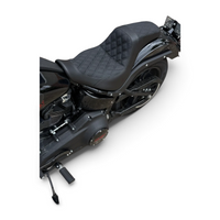 Champ Customs Performance Gripper Dual Hybrid GEL Seat for Softail low rider Diamond Stitch 2018-2025
