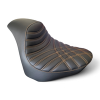Harley Davidson Fat Bob Gel Seat - Criss Cross Stitch (2018-2023) | Champ Customs