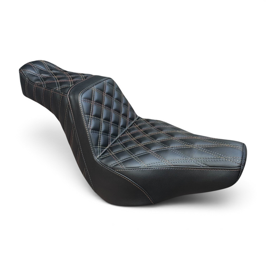 Harley-Davidson Low Rider Stinger Seat – Outlaw Diamond Stitch | Stinger Back Support