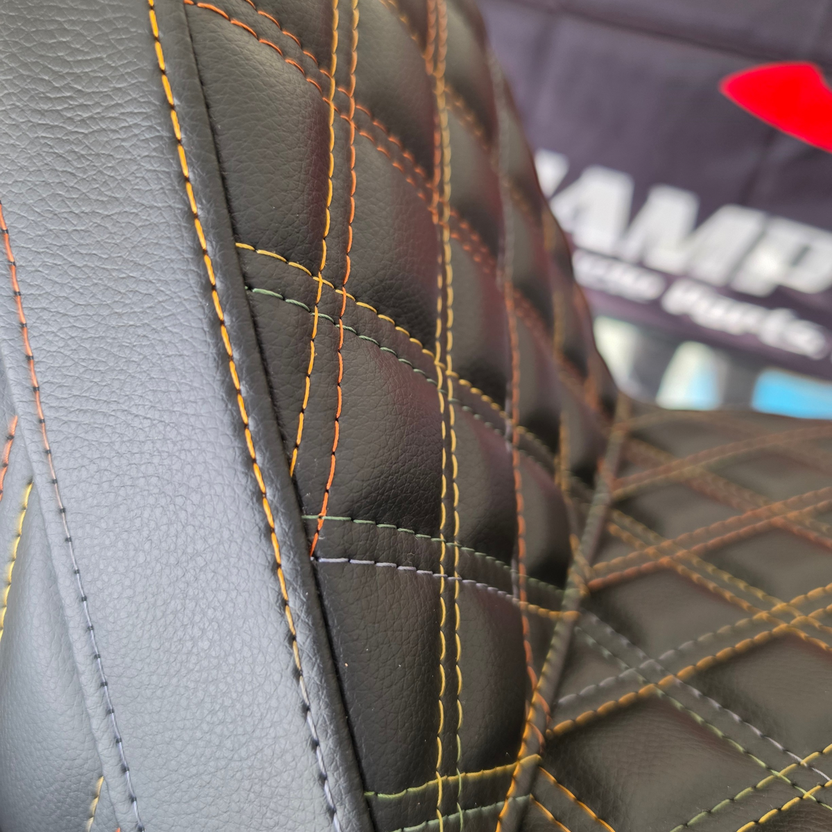 Harley-Davidson Low Rider Stinger Seat – Outlaw Diamond Stitch | Stinger Back Support