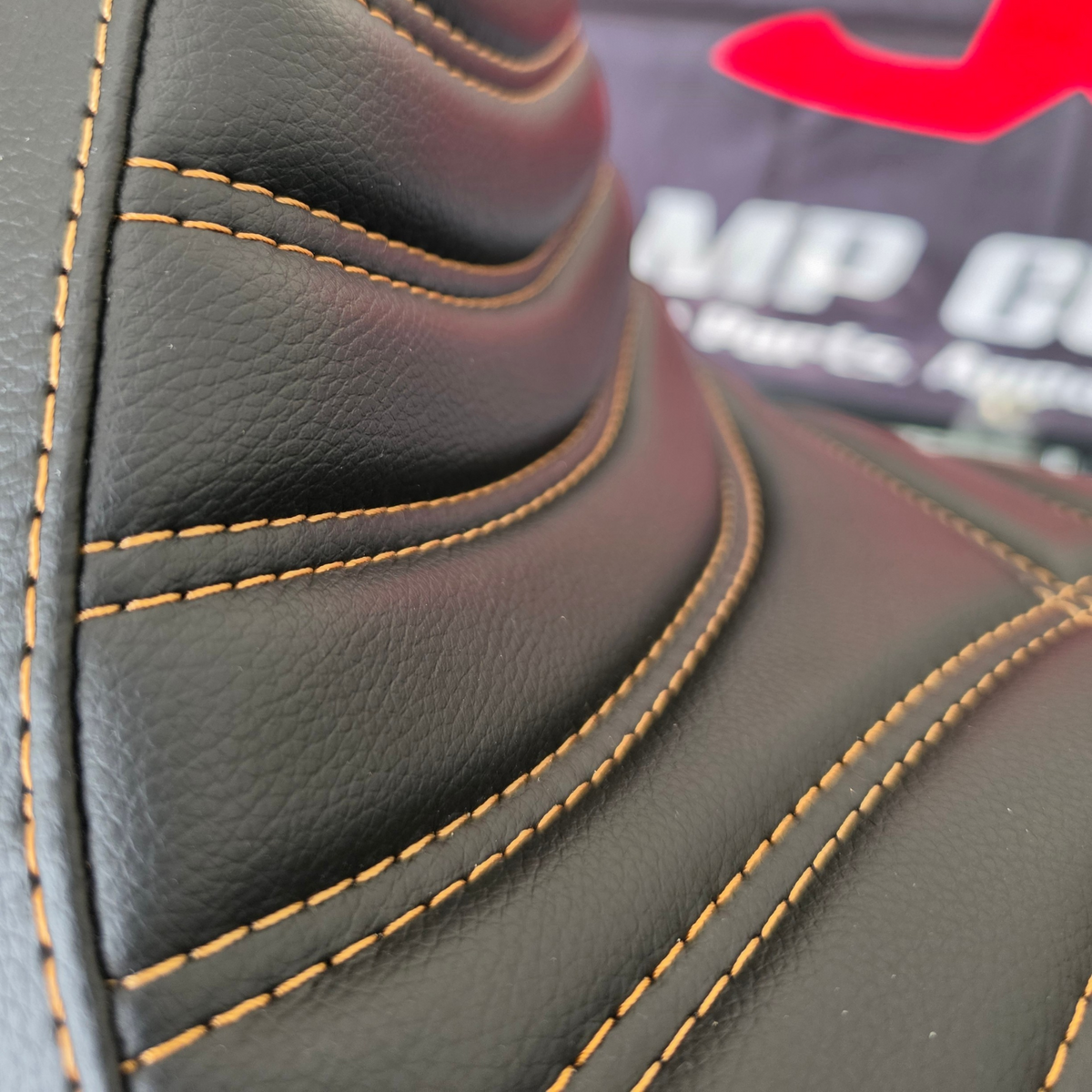 Harley Davidson Fat Bob Gel Seat - Criss Cross Stitch (2018-2023) | Champ Customs