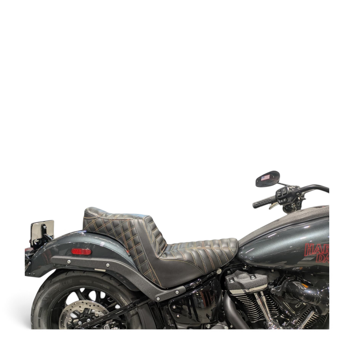 Harley-Davidson Low Rider Step-Up Stinger Seat FXLR / FXLRS-ST Reaper Tuck & Roll