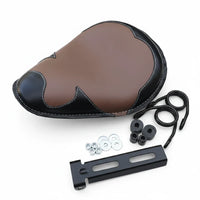 Genuine Leather Universal Solo Seat Hand Stitched Harley Yamaha Chopper Bobber Honda