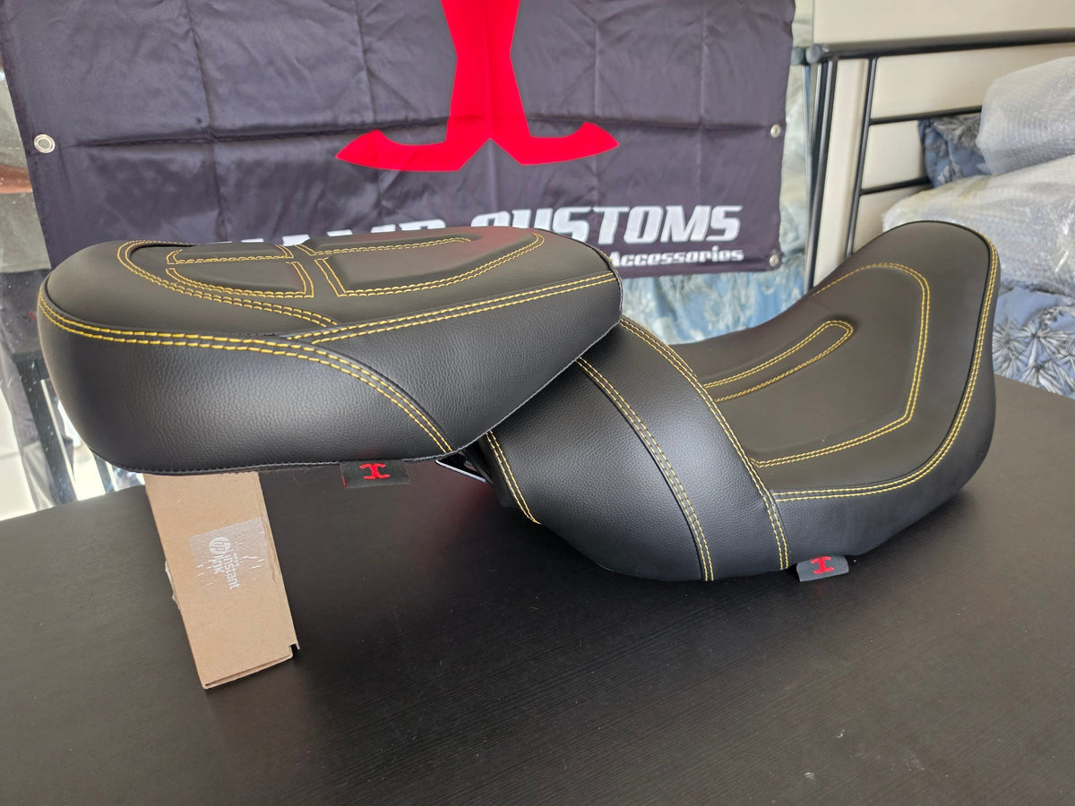 Harley Touring Legacy Cut Stitch GEL Seat | CVO, Road, Street, Electra Glide, Bagger 2009–2023