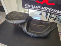 Harley Touring Legacy Cut Stitch GEL Seat | CVO, Road, Street, Electra Glide, Bagger 2009–2023