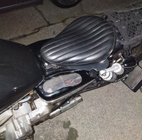 Harley Chopper Bobber Triumph Knucklehead Vintage Bates Style Real Leather Seat and Pad
