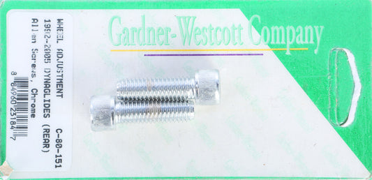 HARLEY GARDNERWESTCOTT REAR WHEEL ADJUSTMENT BOLTS 92-06 DYNA MODELS REAR  C-80-151