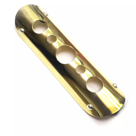 SOLID BRASS HEATSHIELD 9-3/4"LONG FOR 1-3/4 TO 2-1/4" DIA EXHAUST BOBBER CHOPPER